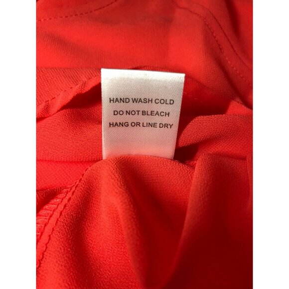 Chloe K Women's Size Small Blouse Sleeveless Sheer Button Front Coral New - Picture 5 of 12